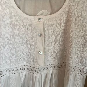 Mexican embroidered babydoll top